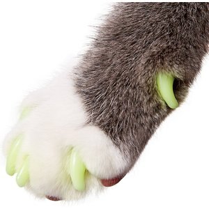 Purrdy Paws Soft Cat Nail Caps, 20 count, X-Small, Ultra Glow in the Dark
