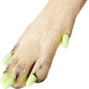 Purrdy Paws Soft Dog Nail Caps, 20 count, X-Small, Ultra Glow in the Dark