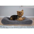 FurHaven Microvelvet Luxe Lounger Orthopedic Cat & Dog Bed w/Removable Cover, Gray, Medium