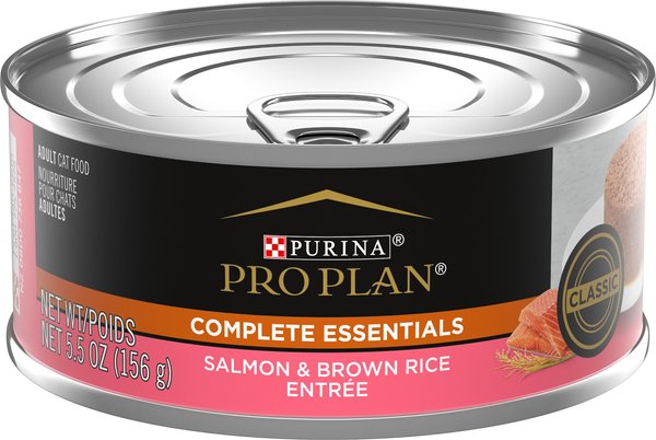 Purina Pro Plan Salmon & Brown Rice Entree Classic Canned Cat Food, 5.5-oz, case of 24 slide 1 of 10