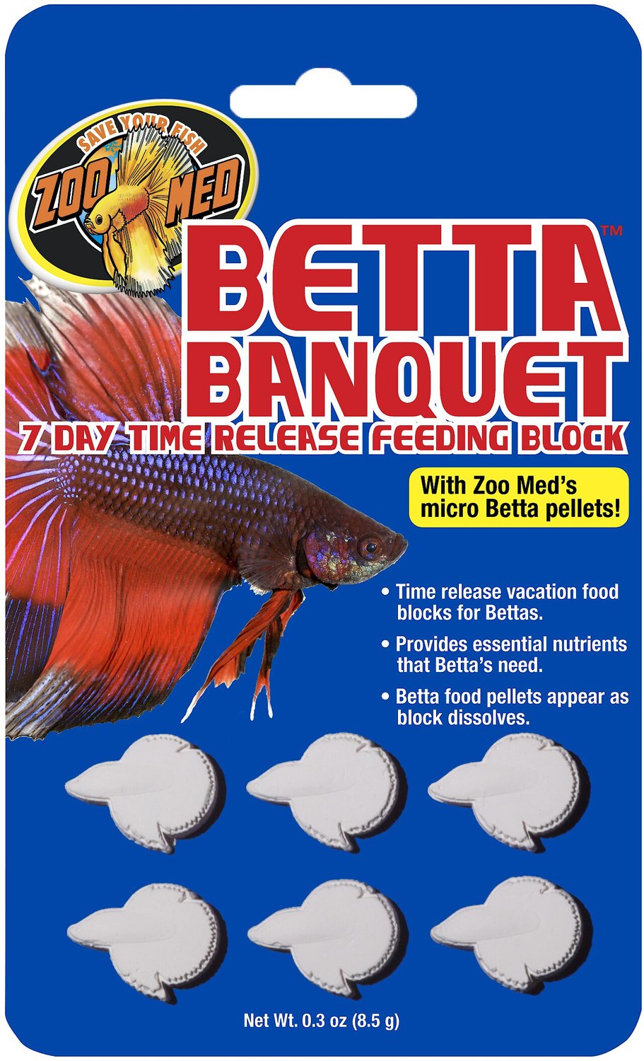 ZOO MED Betta Banquet Blocks, 7 count 