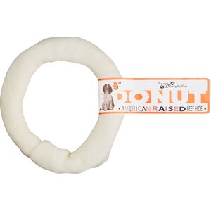 Pure & Simple Pet Rawhide Donut Dog Treat, 5-in, 1 count
