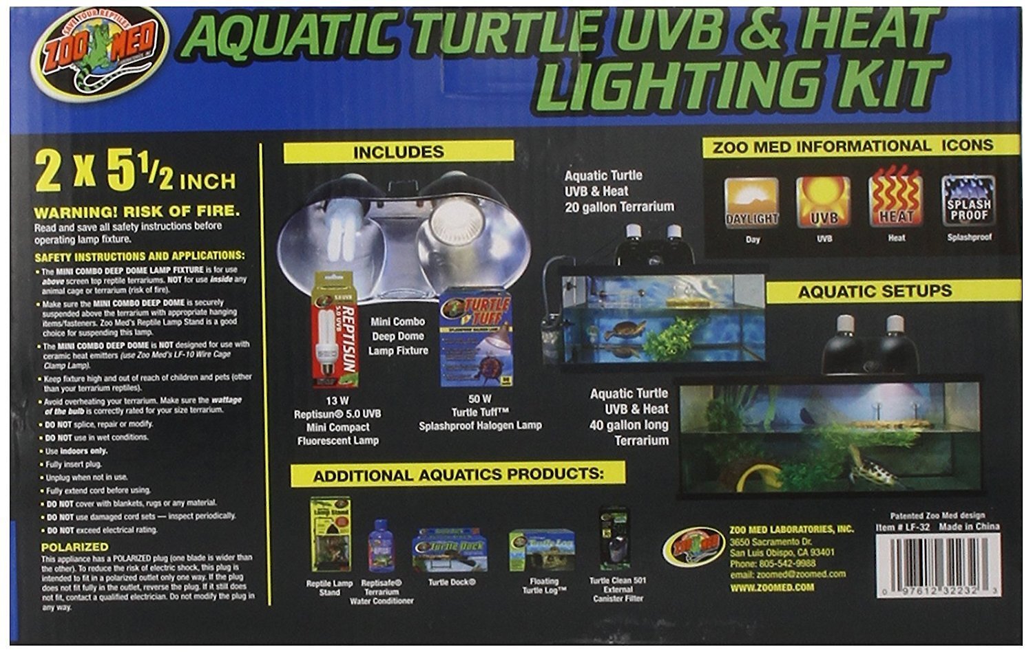 zoo med tropical uvb and heat lighting kit