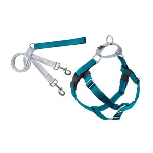 2 Hounds Design Freedom No Pull Nylon Dog Harness & Leash, Teal, X-Small: 15 to 20-in chest, 5/8-in wide