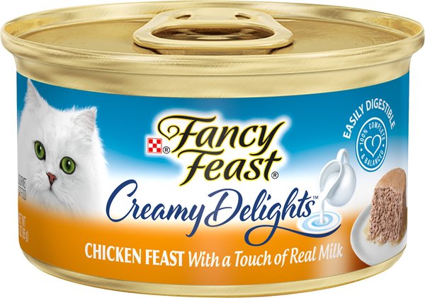 Fancy Feast Creamy Delights Chicken Feast Canned Cat Food, 3-oz, case of 24 slide 1 of 11
