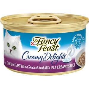 Fancy Feast Creamy Delights Chicken Feast in a Creamy Sauce Canned Cat Food, 3-oz, case of 24