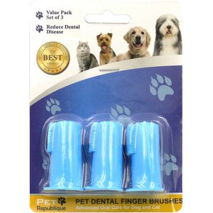 Pet Republique Dog & Cat Finger Toothbrush, 3 count
