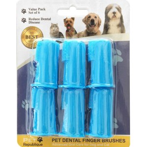 Pet Republique Dog & Cat Finger Toothbrush, 6 count