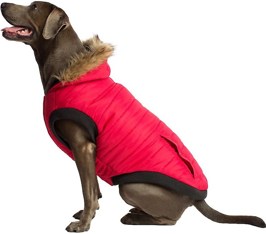 Canada Pooch Army Parka dog coat Size 22 W Maroon