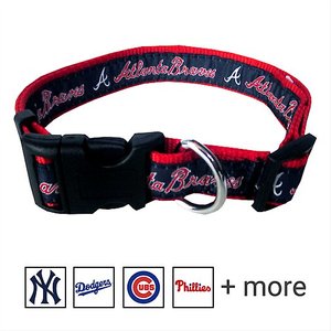 Pets First MLB Nylon Dog Collar, Atlanta Braves, Small: 6 to 12-in neck, 3/8-in wide