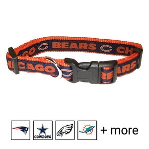 Pets First NFL Nylon Dog Collar, Chicago Bears, Medium: 12 to 18-in neck, 5/8-in wide