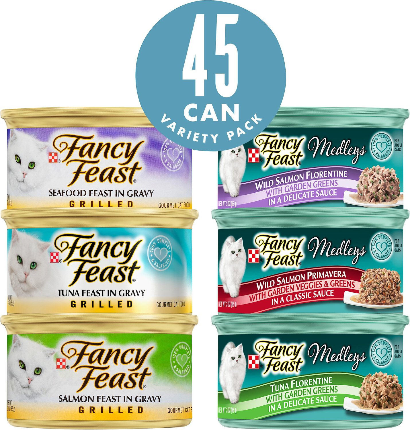 Fancy Feast Seafood Collection Variety Pack Canned Cat ...
