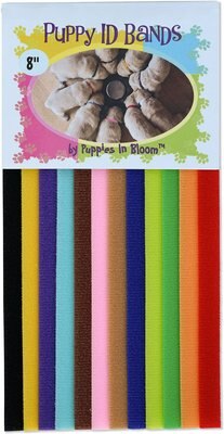 Puppies in Bloom Colorful Puppy Litter Identification Bands, 12 count, slide 1 of 1