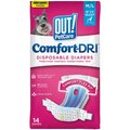 OUT! Disposable Female Dog Diapers, Medium/Large: 18 to 25-in waist, 14 count