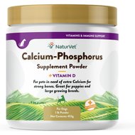 NaturVet Calcium-Phosphorus Plus Vitamin D Powder Joint Supplement for Dogs