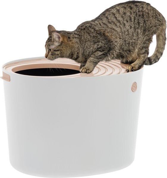 IRIS Top Entry Cat Litter Box, White, Large slide 1 of 7