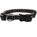 Pets First NFL Nylon Dog Collar, Oakland Raiders, X-Large: 22 to 32-in neck, 1 1/4-in wide