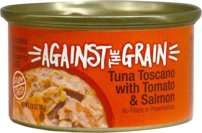 Against the Grain Tuna Toscano with Tomato & Salmon Dinner Grain-Free Wet Cat Food, slide 1 of 1