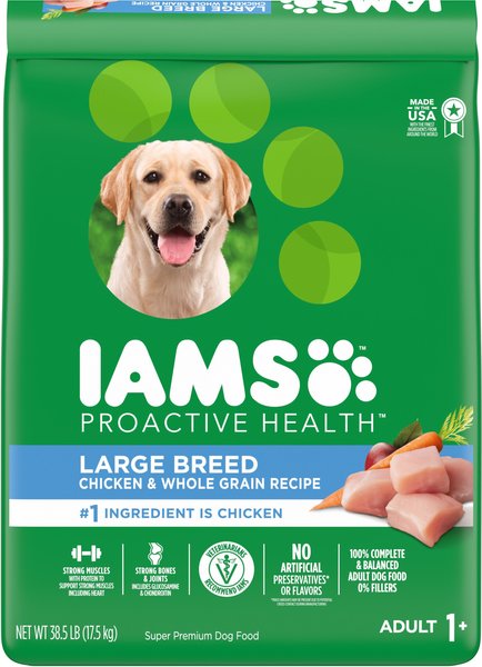 Iams Adult Large Breed Real Chicken High Protein Dry Dog Food, 38.5-lb bag slide 1 of 10