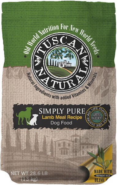 Tuscan Natural Simply Pure Lamb Meal Limited Ingredient Dry Dog Food, 28.6-lb bag slide 1 of 9