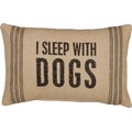 Primitives By Kathy "I Sleep With Dogs" Pillow, Stripes