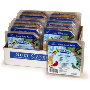 Heath Fancy Blend Songbird Suet Cake Wild Bird Food, 9.25-oz, case of 16