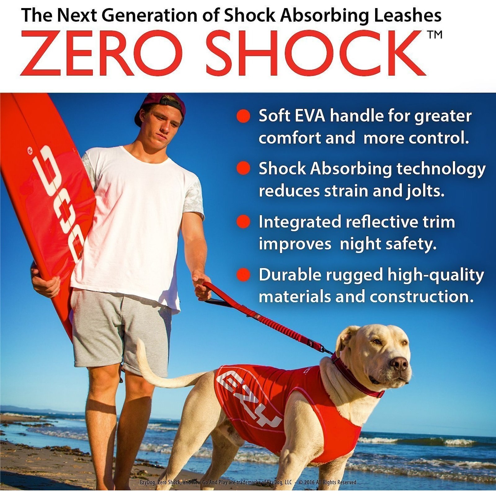 EZYDOG Zero Shock Absorbing Dog Leash, Pink Camo, 25-in 