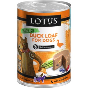 Lotus Duck Loaf Grain-Free Canned Dog Food, 12.5-oz, case of 12