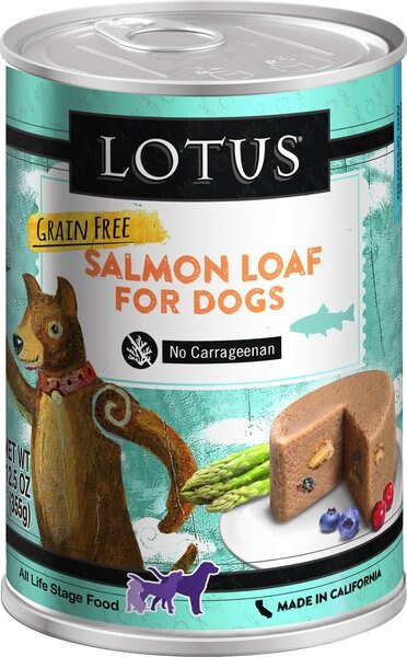 Lotus Salmon Loaf Grain-Free Canned Dog Food, 12.5-oz, case of 12 slide 1 of 1