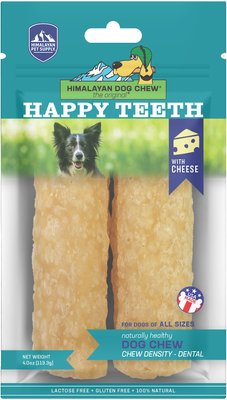 Himalayan Pet Supply Happy Teeth Himalayan Cheese Flavor Dental Dog Treat, 2 piece, slide 1 of 1