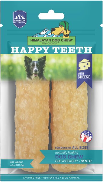 Himalayan Pet Supply Happy Teeth Himalayan Cheese Flavor Dental Dog Treat, 2 piece, Large slide 1 of 9
