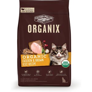Castor & Pollux Organix Chicken & Brown Rice Recipe Dry Cat Food, 10-lb bag