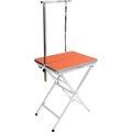 Flying Pig Grooming Mini Portable Dog & Cat Grooming Table with Arm, Orange