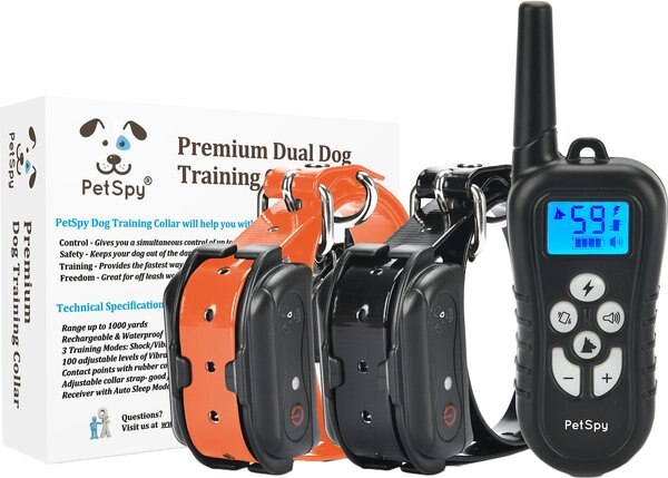 PetSpy M919 Premium 1/2 Mile Range Remote Dog Training Collar, 2 collars slide 1 of 11