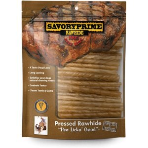 Savory Prime Natural Rawhide Twists Dog Treats, 5-in, 100 count
