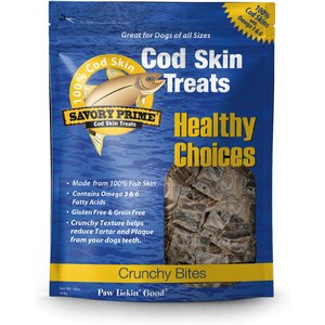 Savory Prime Cod Skin Crunchy Bites Dog Treats, 16-oz bag