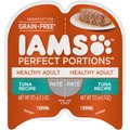 Iams Perfect Portions Healthy Adult Tuna Recipe Pate Grain-Free Cat Food Trays, 2.6-oz, case of 24 twin-packs