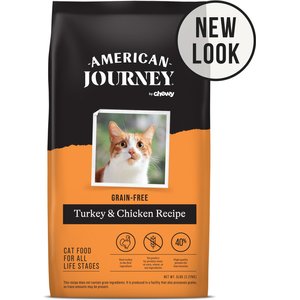 American Journey Turkey & Chicken Recipe Grain-Free Dry Cat Food, 5-lb bag