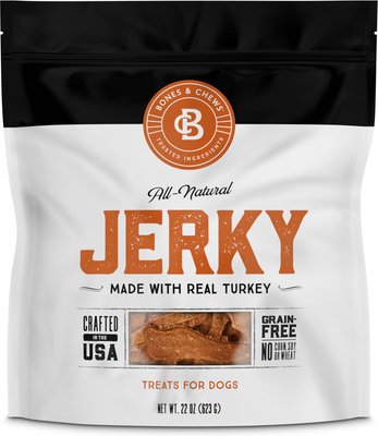Bones & Chews All Natural Grain-Free Jerky Made With Real Turkey Dog Treats, slide 1 of 1