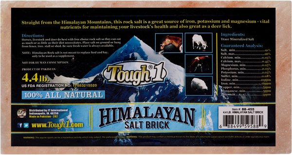 Tough-1 All-Natural Himalayan Rock Salt Block Horse Treat, 4.4-lb slide 1 of 1