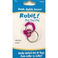 Rubit! Curved Dog Tag Clip, Pink, Medium