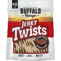 Buffalo Range All Natural Grain-Free Jerky Twist Rawhide Dog Treats, 40 count