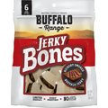 Buffalo Range All Natural Grain-Free Jerky Bone Rawhide Dog Treats, 6 count