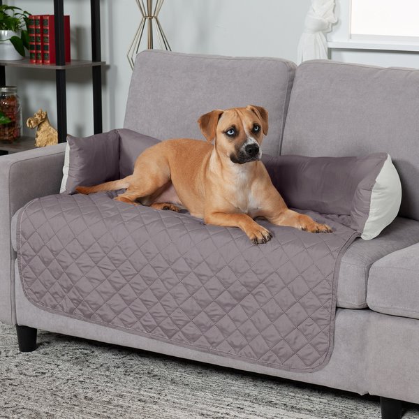 FurHaven Sofa Buddy Dog & Cat Bed Furniture Cover, Gray/Mist, Large slide 1 of 8