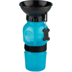 Highwave AutoDogMug Portable Dog Water Bottle & Bowl, Blue, 20-oz bottle