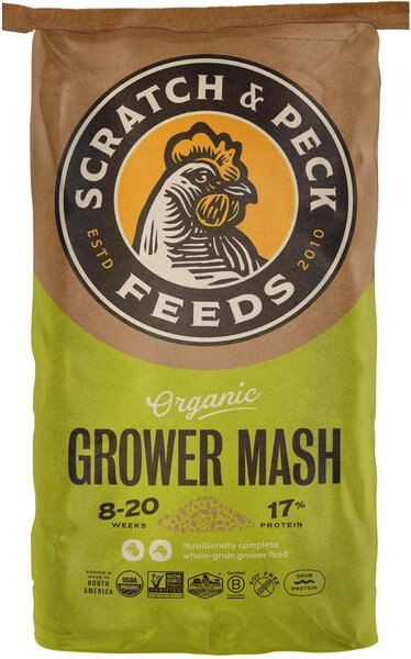 Scratch & Peck Feeds Naturally Free Organic Grower Chicken & Duck Feed, 25-lb bag slide 1 of 7