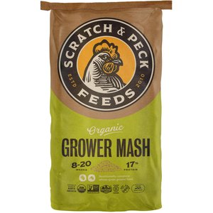 Scratch & Peck Feeds Naturally Free Organic Grower Chicken & Duck Feed, 25-lb bag