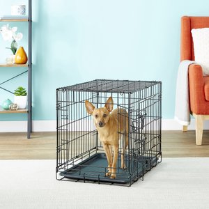 Paws & Pals Oxgord Double Door Collapsible Wire Dog Crate, 24 inch