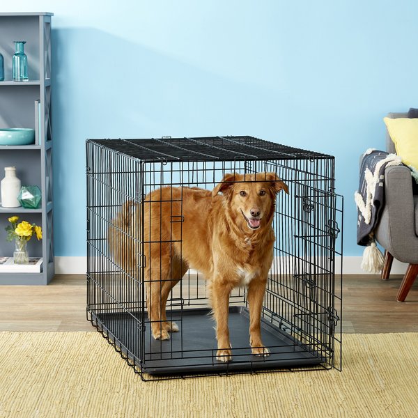 Paws & Pals Oxgord Double Door Collapsible Wire Dog Crate, 42 inch slide 1 of 11