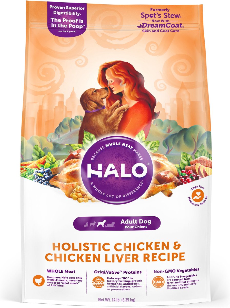 Halo Holistic Chicken &Chicken Liver Volwassen Droog Hondenvoer